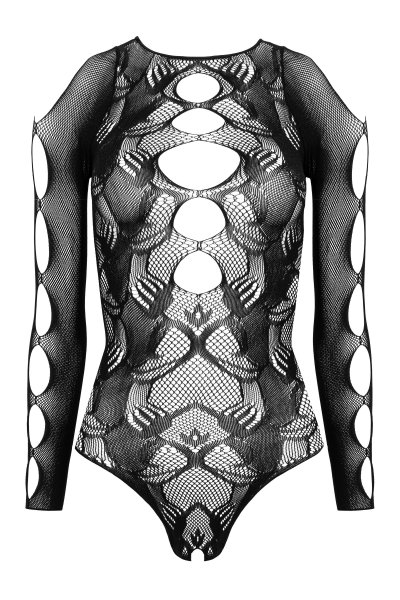Langarm-Body ouvert mit Cut-Outs