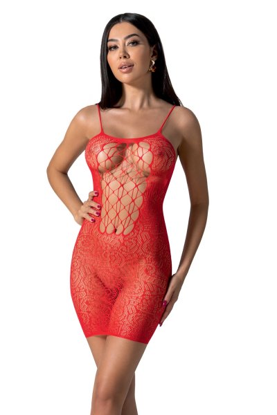 Rotes Mini-Netzkleid