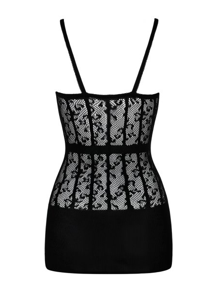 Durchsichtiges Netzkleid mit Blumenmuster