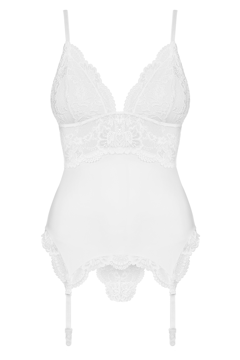 StrapsCorsage Lilou weiß Nur bei Frivolita